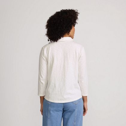 Women's Slub Polo Top - image 1