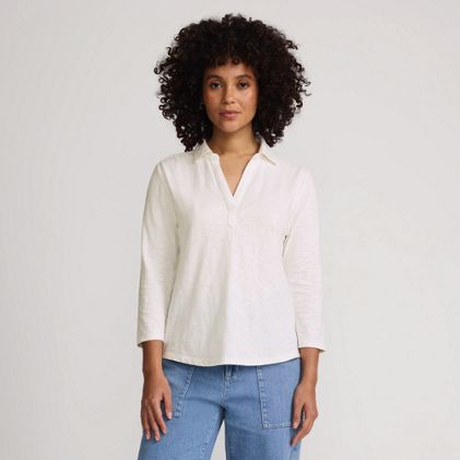 Women's Slub Polo Top - primary
