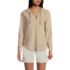Women's Long Sleeve Slub Hooded Popover, Front