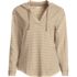 Women's Plus Size Long Sleeve Slub Hooded Popover, Front