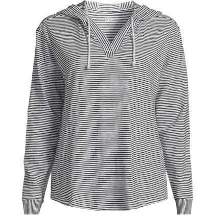 Women's Long Sleeve Slub Hooded Popover - image 3