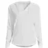 Women's Long Sleeve Slub Hooded Popover, Front