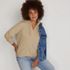 Women's Long Sleeve Slub Hooded Popover, alternative image