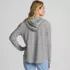 Women's Long Sleeve Slub Hooded Popover, Back