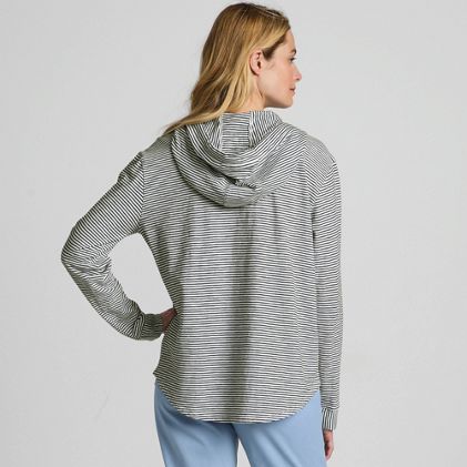 Women's Long Sleeve Slub Hooded Popover - image 1