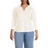 Women's Plus Size Slub Polo Top, Front