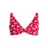 Women's D-Cup Twist Front Underwire Bikini Swimsuit Top, Front
