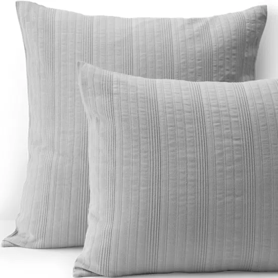Cotton Textured Stripe Comforter and Sham - primary