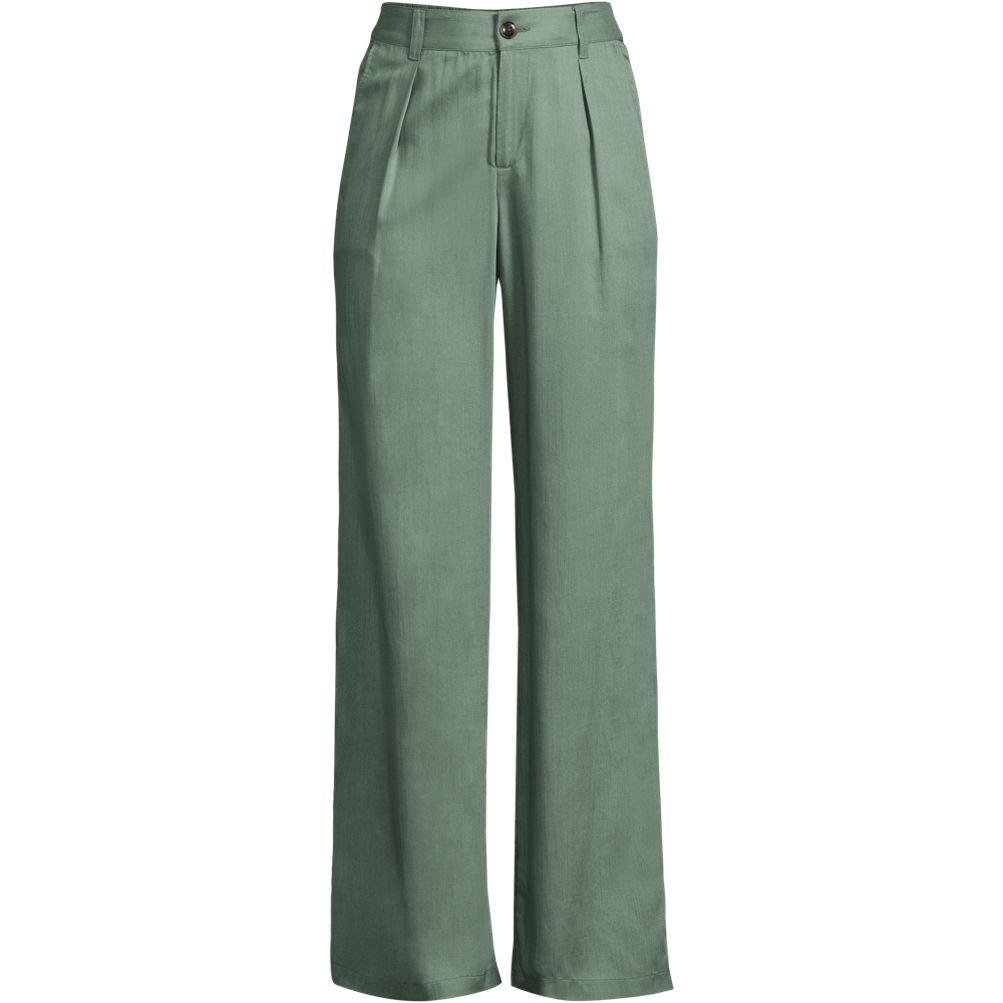 Lands End Womens Pants High Rise Stone Colored Size 16 Twill
