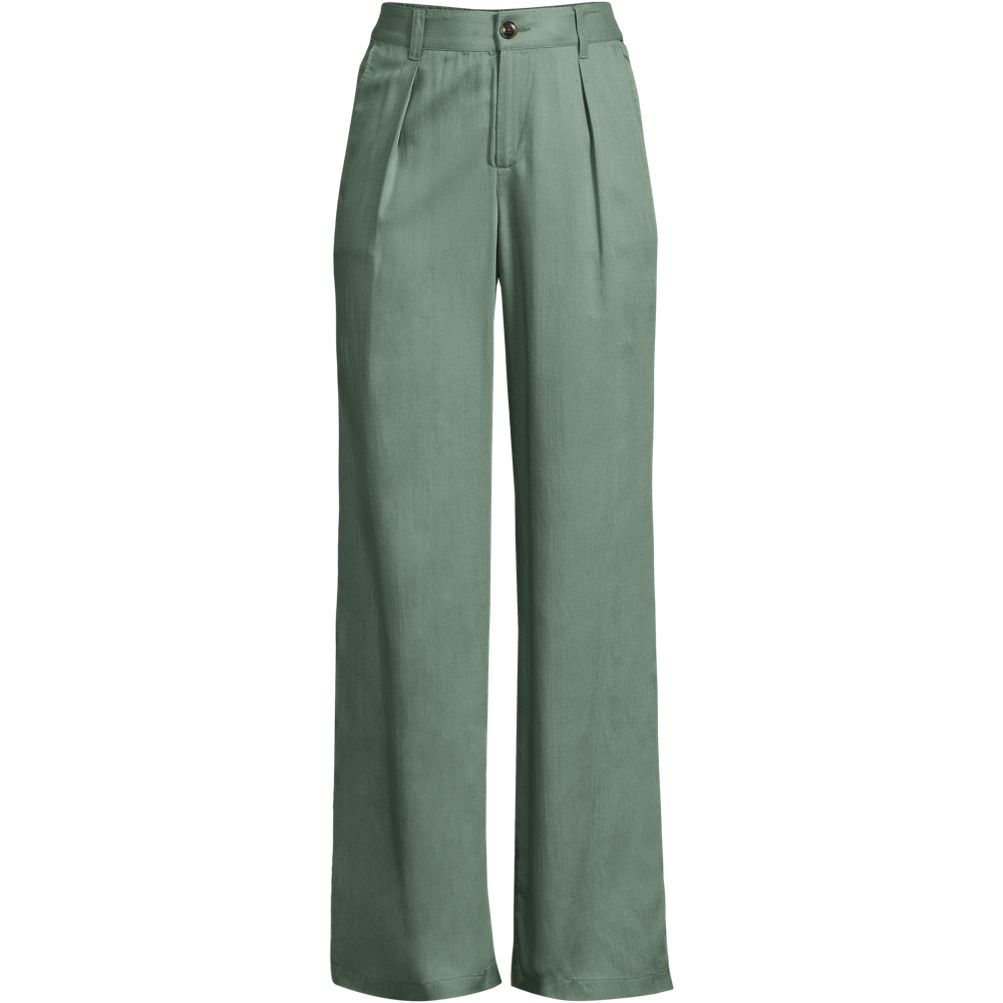 Women's Lands' End Flex High Rise Wide Leg Pants