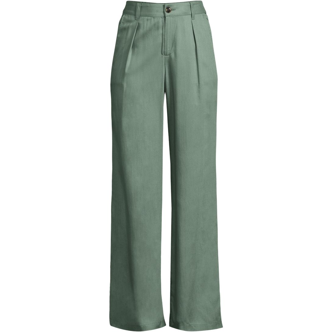 Women's High Rise TENCEL™ Fiber Pleated Wide Leg Pants