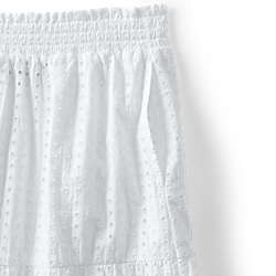 Women's Poplin Tiered Eyelet Midi Skirt, alternative image