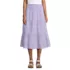 Women's Poplin Tiered Eyelet Midi Skirt, Front