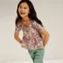 Girls Flutter Sleeve Tiered Peasant Top, alternative image