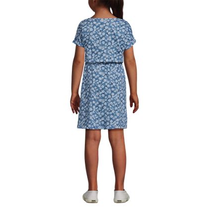 Girls Short Sleeve Henley Jersey Dress - image 2