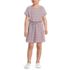 Girls Short Sleeve Henley Jersey Dress, Front