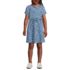 Girls Short Sleeve Henley Jersey Dress, Front
