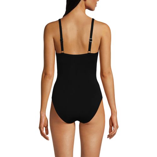 Women's Sculpting Suit Chlorine Resistant Targeted Control Draped One Piece Swimsuit - image 5