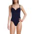 Women's Petite Sculpting Suit Targeted Control Draped High Leg One Piece Swimsuit, Front