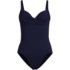 Women's Petite Sculpting Suit Targeted Control Draped High Leg One Piece Swimsuit, Front