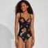 Women's Sculpting Suit Draped One Piece Swimsuit, Front