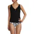 Women's Shirred V-neck Tankini Swimsuit Top, Front