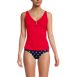 Women's Shirred V-neck Tankini Swimsuit Top, Front