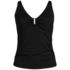 Women's Shirred V-neck Tankini Swimsuit Top, Front