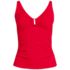 Women's Shirred V-neck Tankini Swimsuit Top, Front