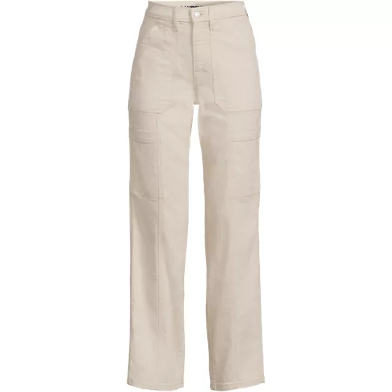 Women's Denim High Rise Utility Cargo Ankle Jeans - primary