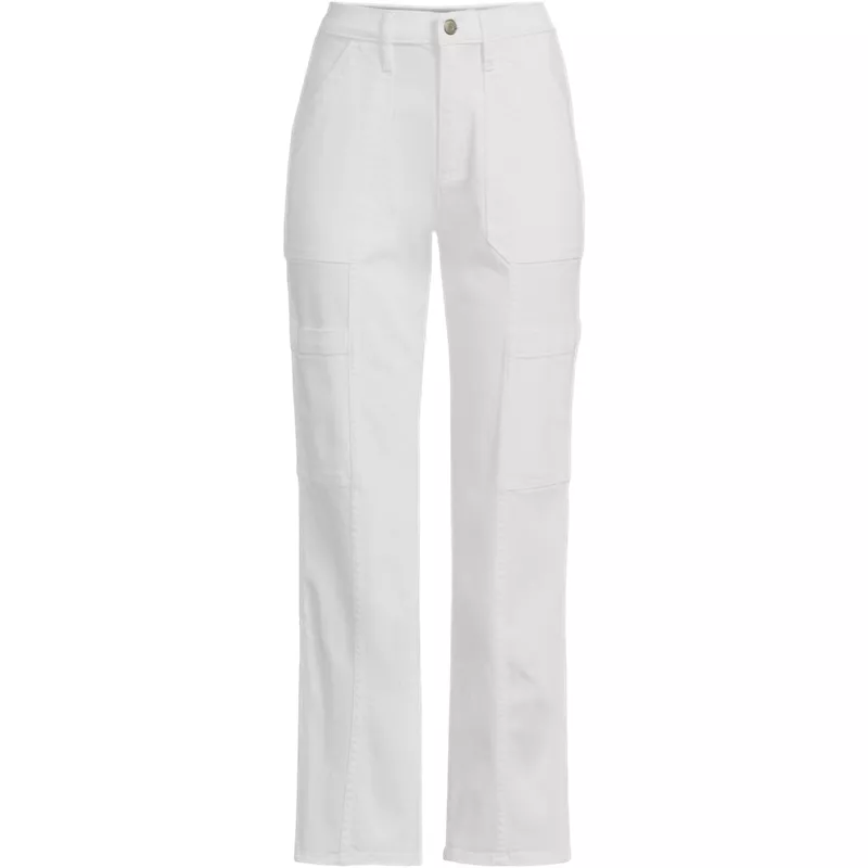 Women's Denim High Rise Utility Cargo Ankle Jeans, Front