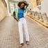 Women's Denim High Rise Utility Cargo Ankle Jeans, alternative image