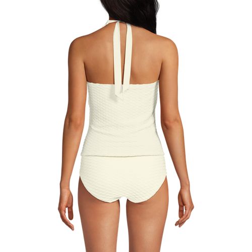 Women's Texture Halter Tankini Swimsuit Top, Back