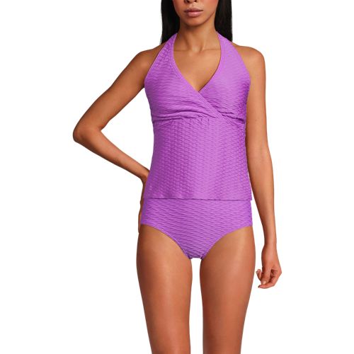 Women's Texture Halter Tankini Swimsuit Top - image 3