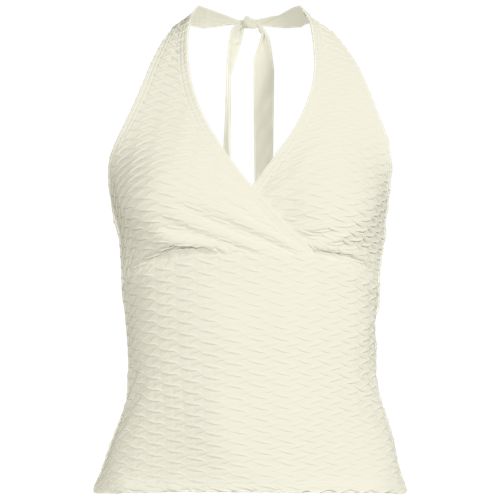 Women's Texture Halter Tankini Swimsuit Top, Front