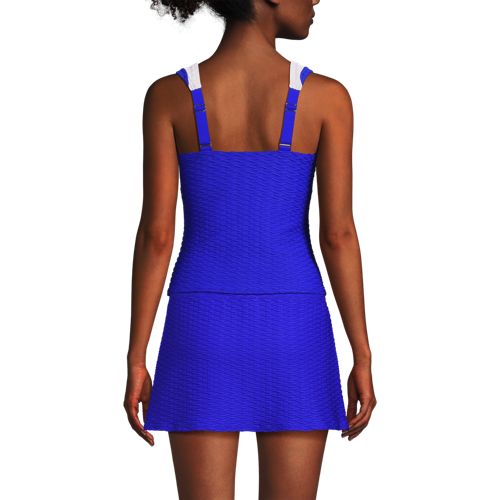 Women's Texture Square Neck Tankini Swimsuit Top - image 2