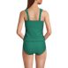 Women's Texture Square Neck Tankini Swimsuit Top, Back