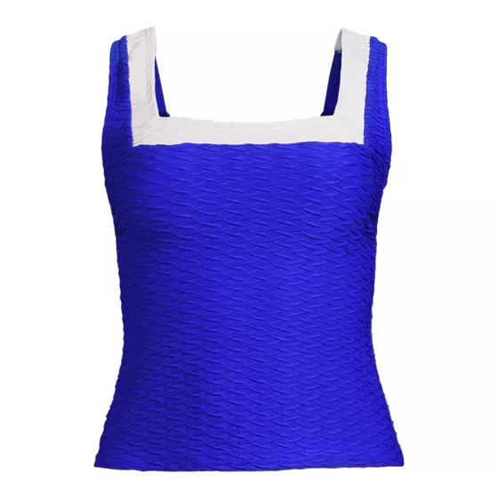 Women's Texture Square Neck Tankini Swimsuit Top - primary