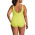 Women's Plus Size Tugless Low Leg Textured One Piece Swimsuit, Back