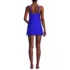 Women's Texture Square Neck Swim Dress, Back