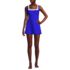 Women's Texture Square Neck Swim Dress, Front
