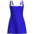 Women's Texture Square Neck Swim Dress, Front