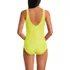 Women's Tugless Low Leg Textured One Piece Swimsuit, Back