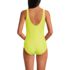 Women's Tugless Low Leg Textured One Piece Swimsuit, Back