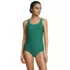Women's Tugless Low Leg Textured One Piece Swimsuit, Front
