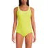Women's Tugless Low Leg Textured One Piece Swimsuit, Front
