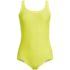 Women's Plus Size Tugless Low Leg Textured One Piece Swimsuit, Front
