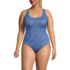 Women's Plus Size Tugless X-Back One Piece Swimsuit, Front