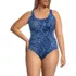 Women's Plus Size Tugless X-Back One Piece Swimsuit, Front