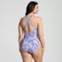 Women's Plus Size Tugless X-Back One Piece Swimsuit, Back